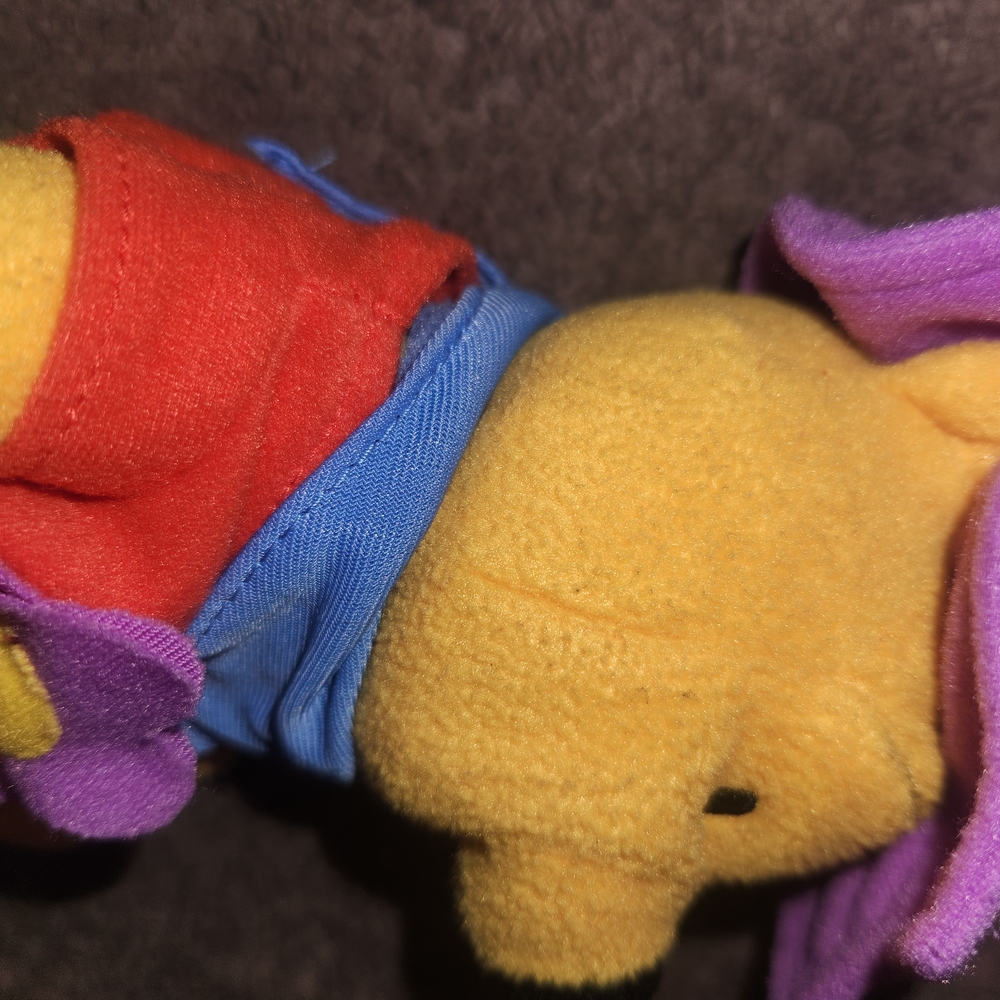 Plush Bear with Purple Hat and Red Shirt‎ - Picture 10 of 10